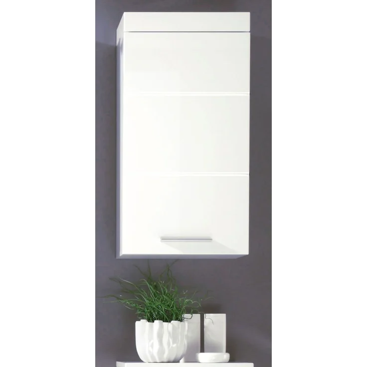 Badmöbel Hängeschrank Adamo Hochglanz weiß 37 x 77 cm – Bild 2