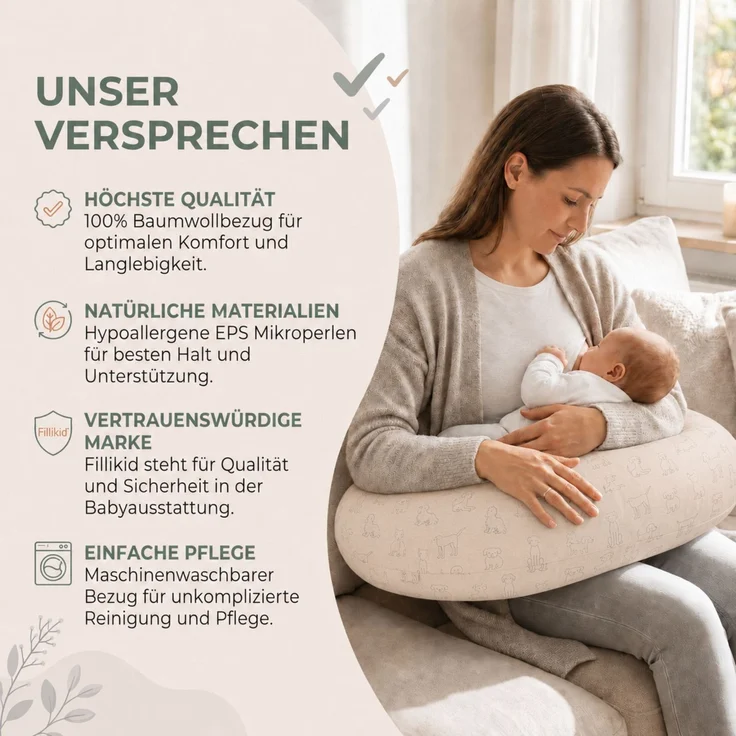 Fillikid Stillkissen Stillkissen EPS Mikroperlen 190 cm Exklusiv – Bild 10