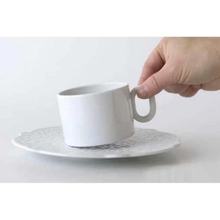 Alessi Dressed Tee Obertasse 4 Stück Porzellan weiß – Bild 2