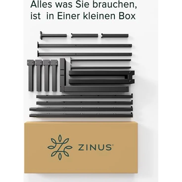Zinus Elias Bett 140x200cm - Höhe 36cm mit Stauraum unter dem Bett - Metall Plattform Bettgestell - Schwarz – Bild 8