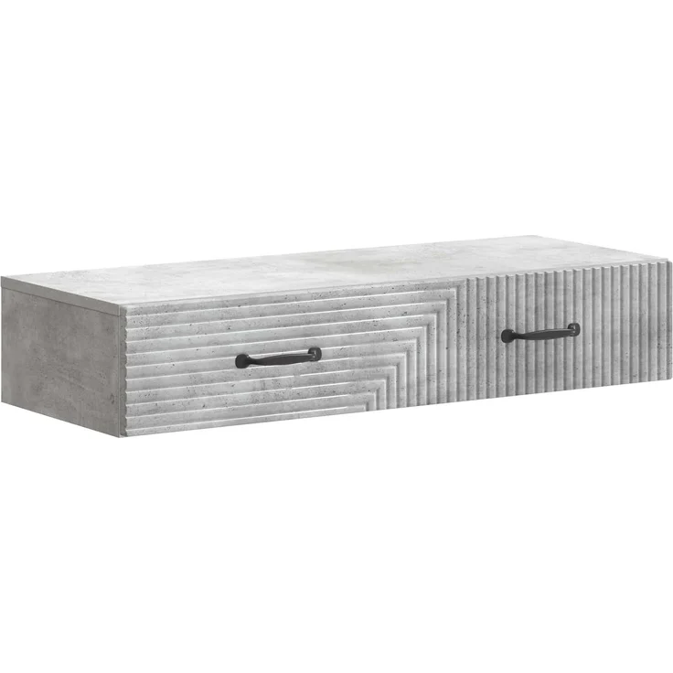 vidaXL Wandmontierter Beistelltisch Betongrau 87,5 x 34,5 x 17 cm 898668 – Bild 2