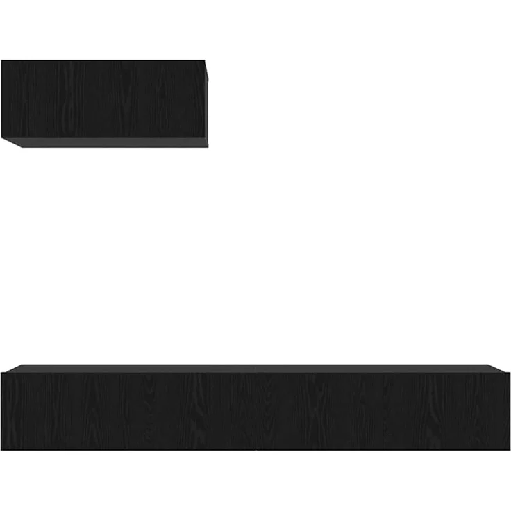 vidaXL TV-Schrankset Wandmontiert 3 pcs Schwarze Eiche Holzwerkstoff 3332537 – Bild 8