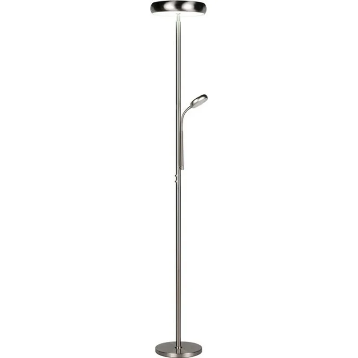 LED Deckenfluter PALERMO Höhe 183cm mit Leselampe und Fernbedienung, Silber – Bild 4