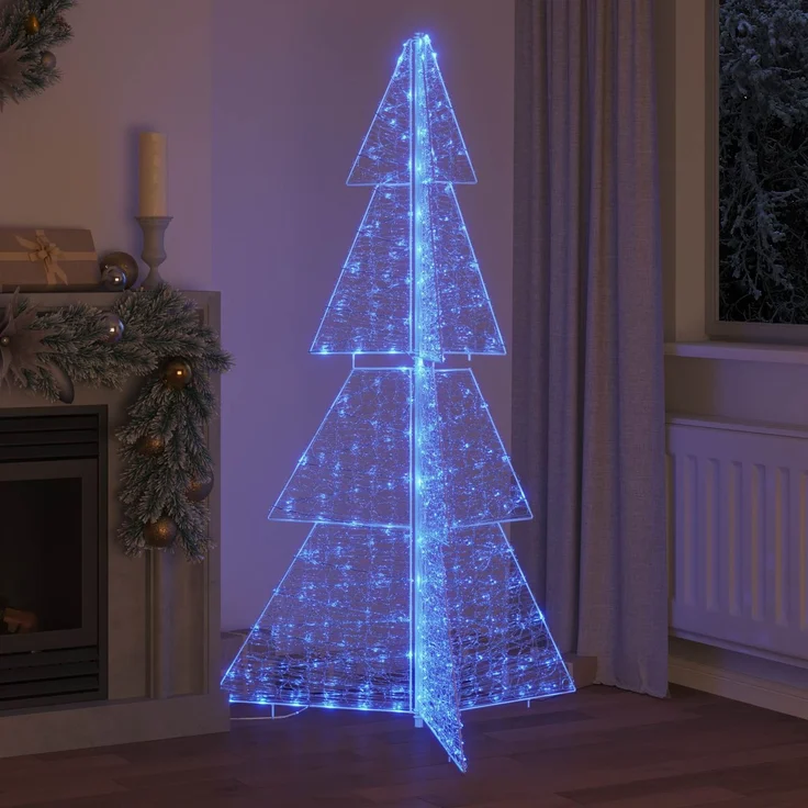 vidaXL Weihnachtsbaum Blau 180 cm Acryl 240 LEDs 42019212 – Bild 3