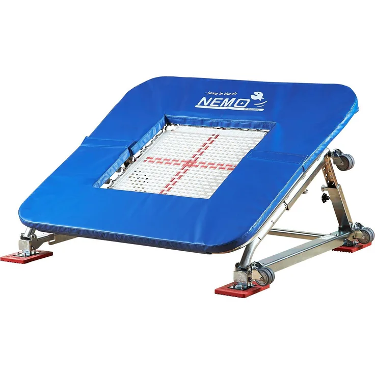 Sport-Thieme PE-Redskaber Minitramp "Nemo", verstellbares Trampolin für Kids und Jugendliche mit 32 Federn und 13-mm-Nylon-Trampolinbett