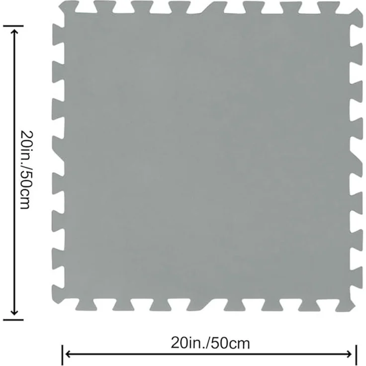Bestway | Flowclear Pool-Bodenschutzfliesen | 9 Stück á 50 x 50 cm | Grau | ideal um Schutz des Poolbodens und des Rasens – Bild 2