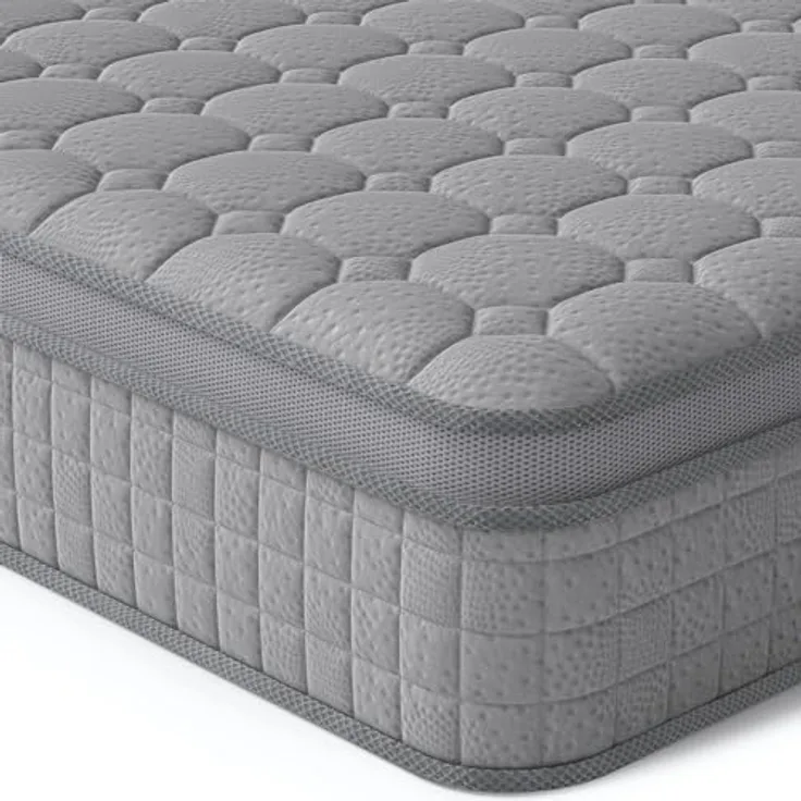 Vesgantti Hybridmatratze 90x200, H3 7-Zonen Druckentlastung Orthopädische Matratze, Taschenfederkernmatratze Oeko-TEX Zertifiziert, atmungsaktiv (30 cm Tight Top, grau)‌