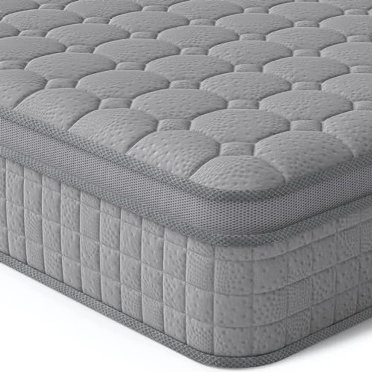 Vesgantti Hybridmatratze 90x200, H3 7-Zonen Druckentlastung Orthopädische Matratze, Taschenfederkernmatratze Oeko-TEX Zertifiziert, atmungsaktiv (30 cm Tight Top, grau)‌ – Bild 1