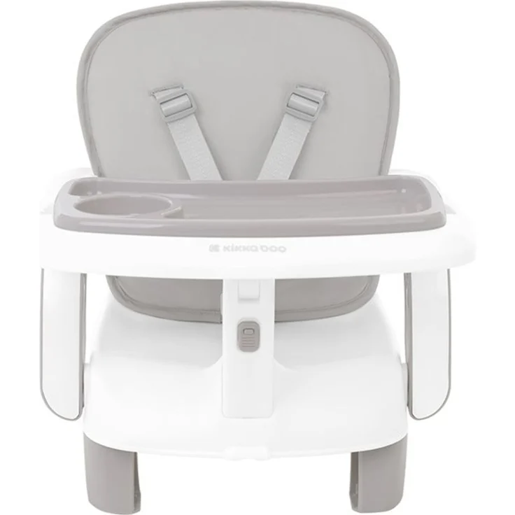 Kikkaboo Kinderstuhl, Boostersitz Chewy, Doppeltablett, Sicherheitsgurt, faltbar grau – Bild 3