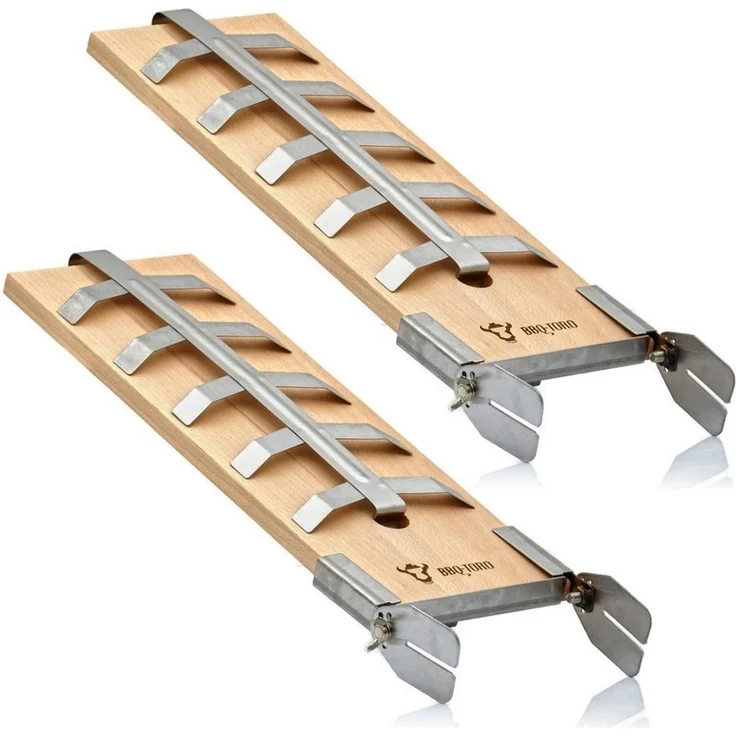 BBQ-Toro Räucherbrett 2x Flammlachsbrett für Fisch und Lachsfilets, inkl. Halterung, Holz, (Set) – Bild 1