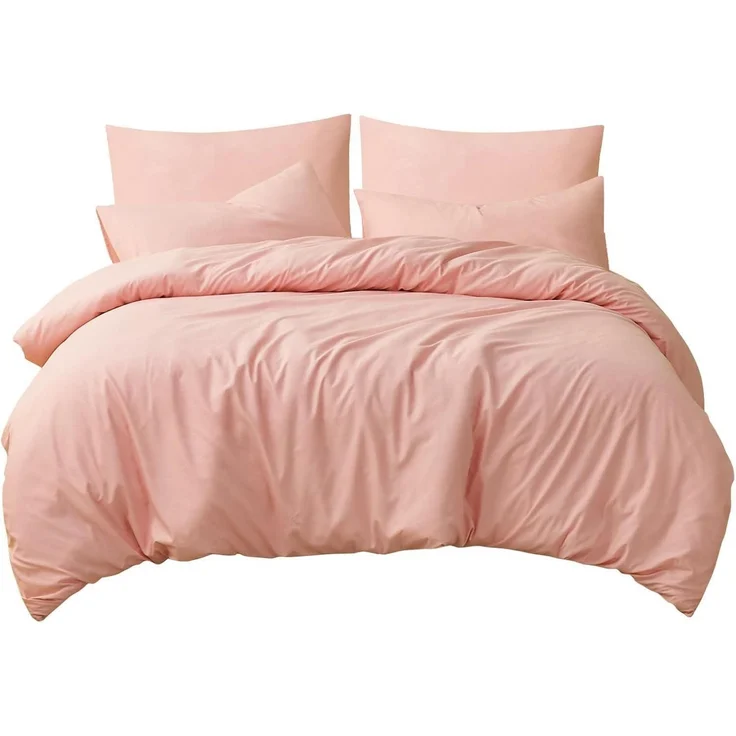 Bettwäsche 220x240 Set Rosa 3teilig mit Kissenbezüge Mikrofaser – Bild 7