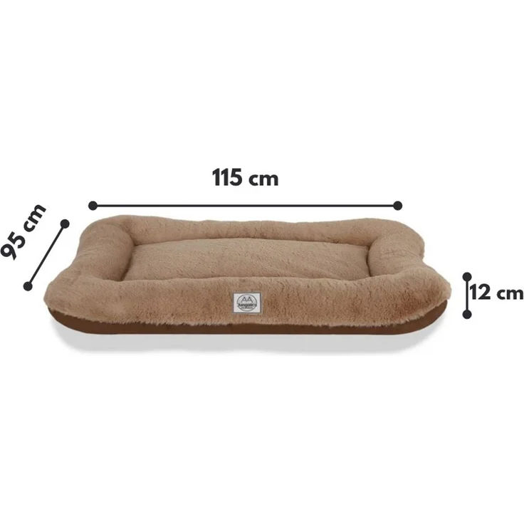 Paws & Whiskers 'Sally Dog XL - Brown' Haustierbett, Braun, 110 x 85 x 12 cm – Bild 5
