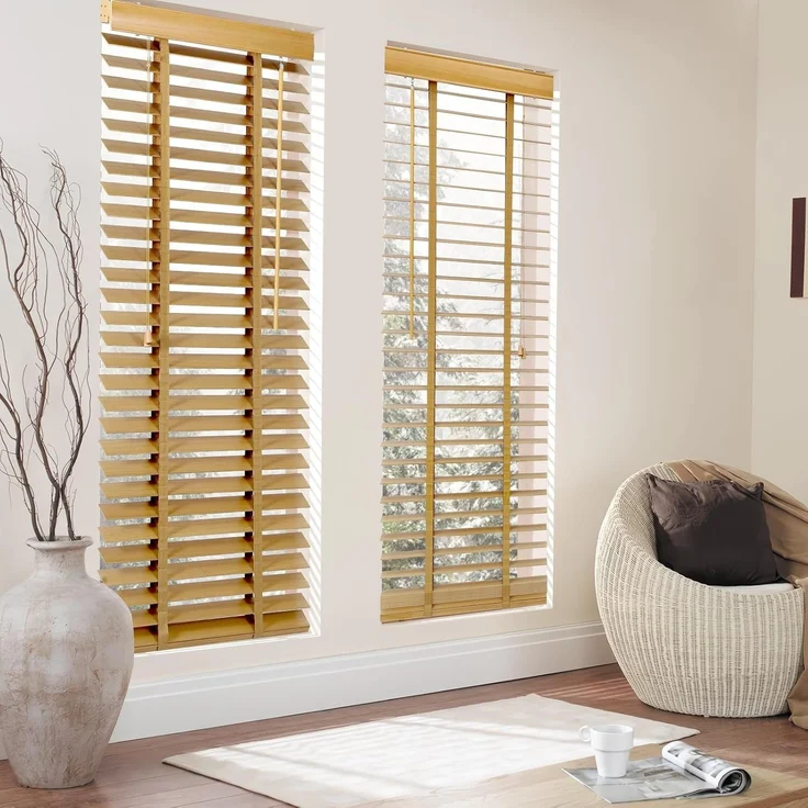 Sekey Holzjalousie 60x130cm, Naturholz – Bild 2