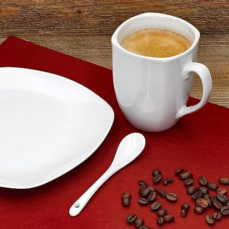 MamboCat Becher 6er Set Lotta Kaffeebecher 300ml weiß Porzellan, Porzellan – Bild 3
