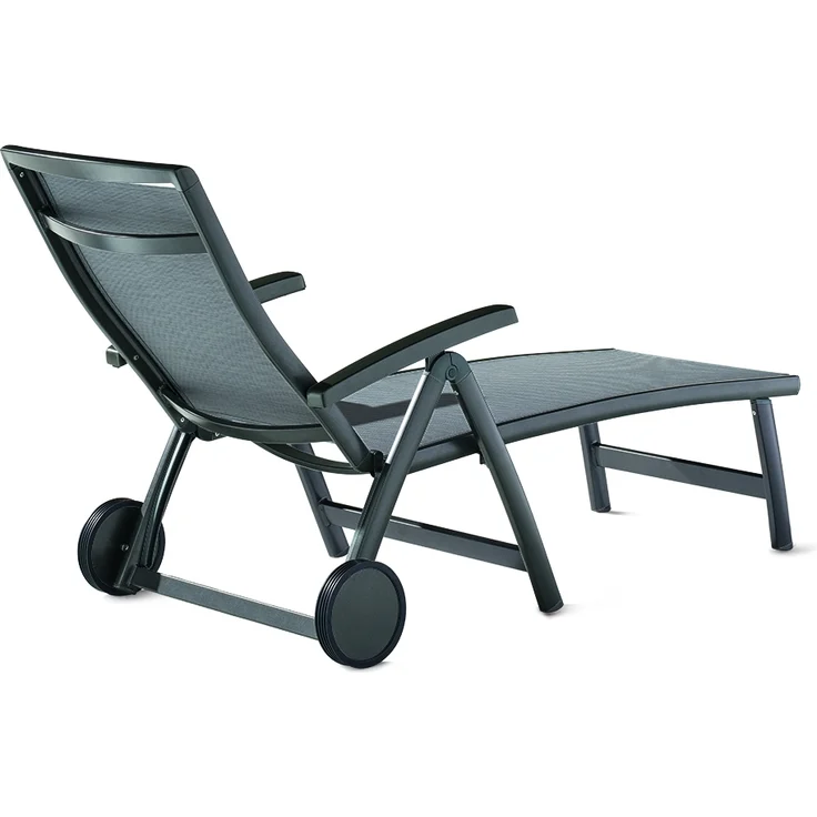 Sieger Royal Klapprollliege mit Polyesterbeschichtung, Aluminium Eisengrau 78 x 101 x 193 cm – Bild 4