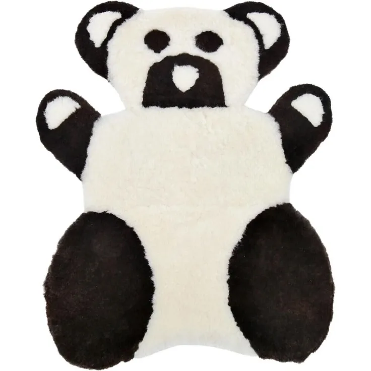 Teddy Teppich aus echtem Merino Lammfell Braun