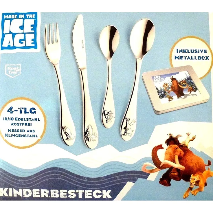 Ice Age 4 Kinderbesteck 4-tlg. mit Metallbox