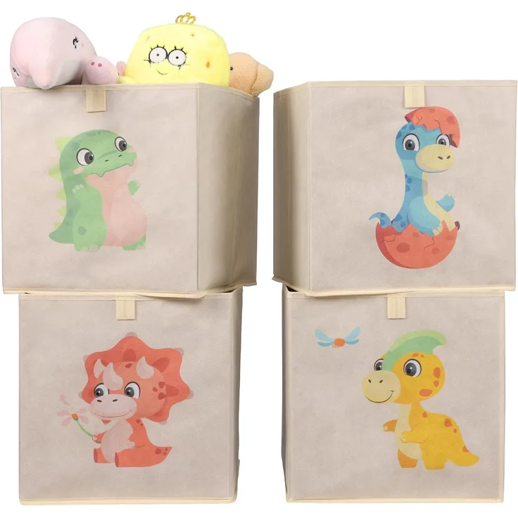 Navaris Aufbewahrungsbox Aufbewahrungsbox Kinderzimmer - 4er Set - 33 x 33cm Kinder Spielzeug (4 St)