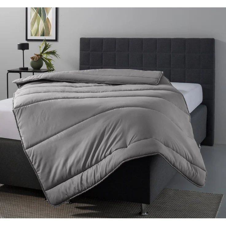 OTTO home Microfaserbettdecke Clarra, Bettdecke 135x200 cm, 155x220 cm, 200x200 cm, Füllung: Polyester, Bezug: Polyester, Bettdecken in grau, Sommer, Winter, 4 Jahreszeiten, Decke – Bild 5