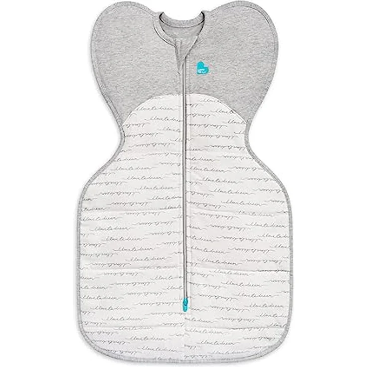 Love To Dream Pucksack, Baby Erstausstattung, ideal für kühle Temperaturen (16-20°C), Arme hoch Position, zweiweg-Reißverschluss für einfaches Windelwechseln, Schlafsack Weiß, Klein (3,5–6 kg) – Bild 2