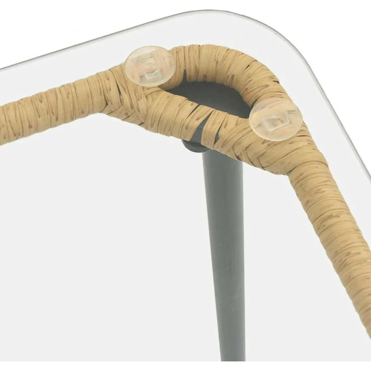 vidaXL Gartentisch Natur 80 x 40 x 45 cm Poly-Rattan 42010365 – Bild 7