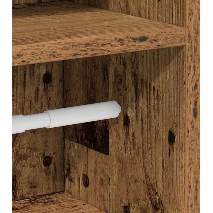 vidaXL Badezimmerschrank mit Rollenhalter Altholz-Optik 20,5x22x90 cm 858504 – Bild 9