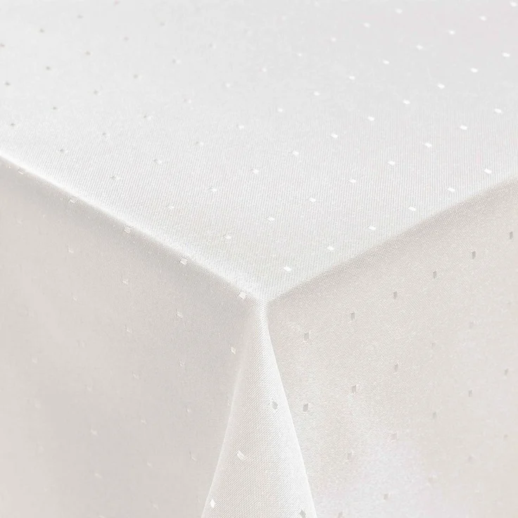 DecoHomeTextil Heimtextilmanufaktur Tischdecke Punkte Muster Optik Damast Tafeldecke Pflegeleicht – Bild 1