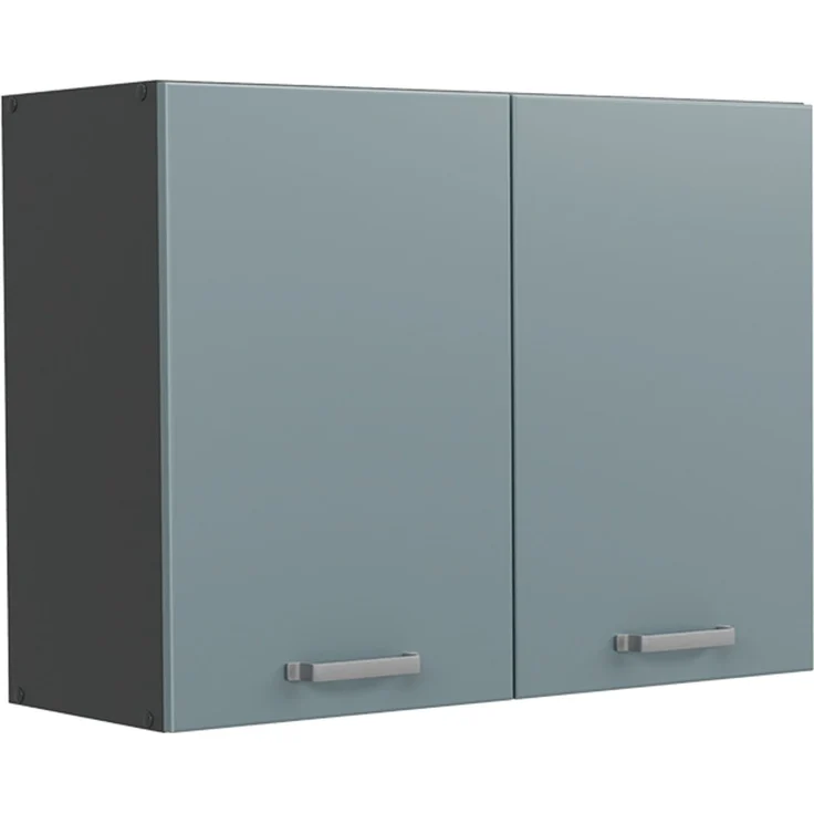 Küchenglasschrank R-Line Blau-Grau/Anthrazit 80 cm Vicco – Bild 1