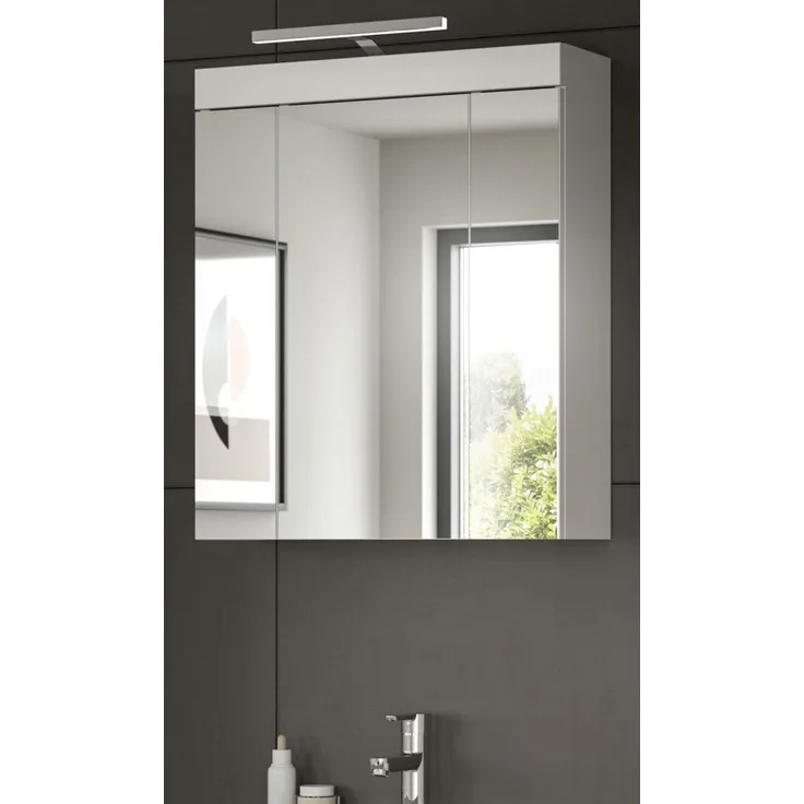 Badezimmer Spiegelschrank Gusto in weiß matt inkl. LED 60 cm