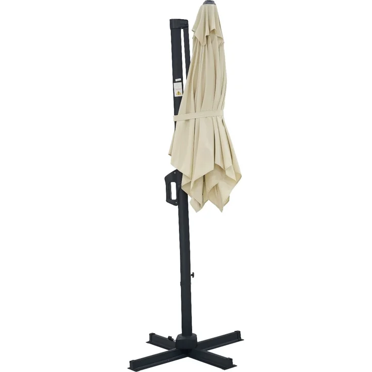 Gardissimo DAVID Alu Ampelschirm 210x210cm Pendelschirm UV50+ natur – Bild 4