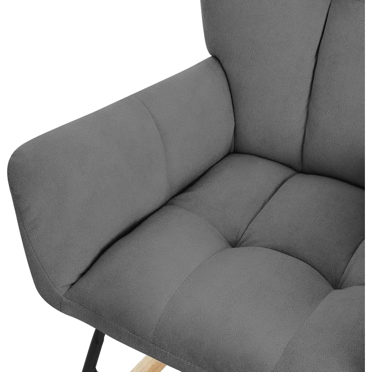 ML-DESIGN Stuhl Schaukelsessel Ohrenstuhl Schaukelstuhl Akzentstuhl Schwingstuhl (1 St), Stillsessel ideal für Wohn- & Babyzimmer Schwingsessel Frottee-Optik – Bild 5