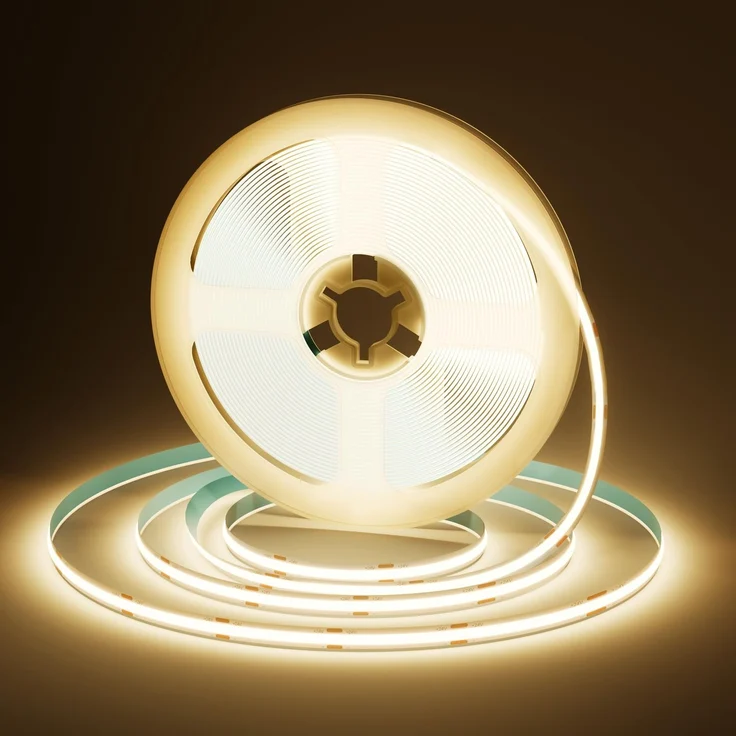Realky COB LED Streifen 5m, 4000K Naturweiß, Dimmbar mit Fernbedienung, Selbstklebend, 24V, 36W, LED Fernseher Beleuchtung, Hell für Küche, Wohnzimmer, Treppe, Schlafzimmer