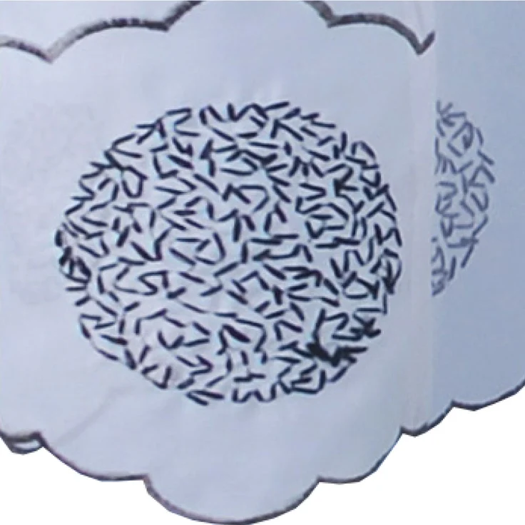 Bistrogardine mit Schlaufen ca. 150x45 cm Auswahl: schwarz - gepunktet – Bild 5