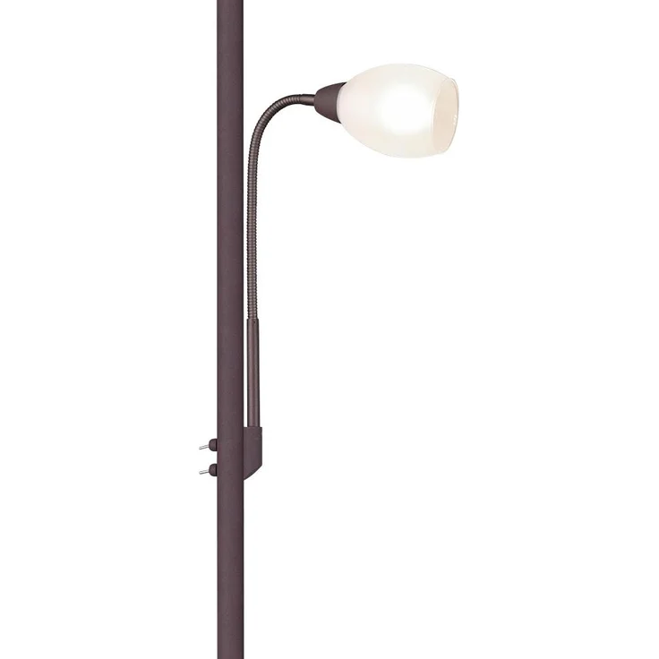 Stehleuchte, Glas, weiß, Flexoarm, rost, H 180 cm – Bild 10