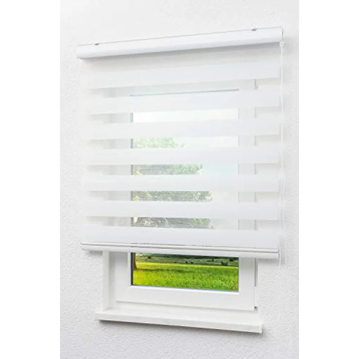 Lysel - Qualitätsdoppelrollo weiß, (B x H) 80cm x 175cm in weiß – Bild 2
