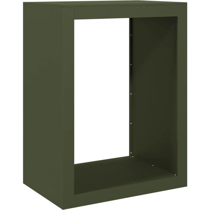 vidaXL Brennholzregal Grün 60x40x80 cm Stahl 850999 – Bild 1