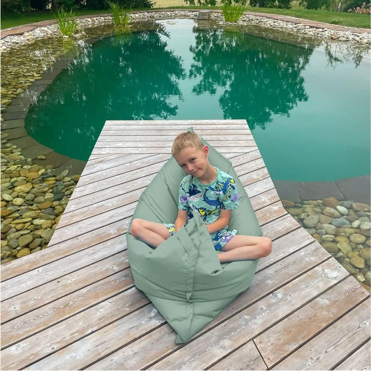 Bruni Sitzsack für Kinder Caree Kids mit abnehmbarem Bezug, rechteckiger Kinder-Sitzsack mit 140x100 cm - indoor & outdoor – Bild 4