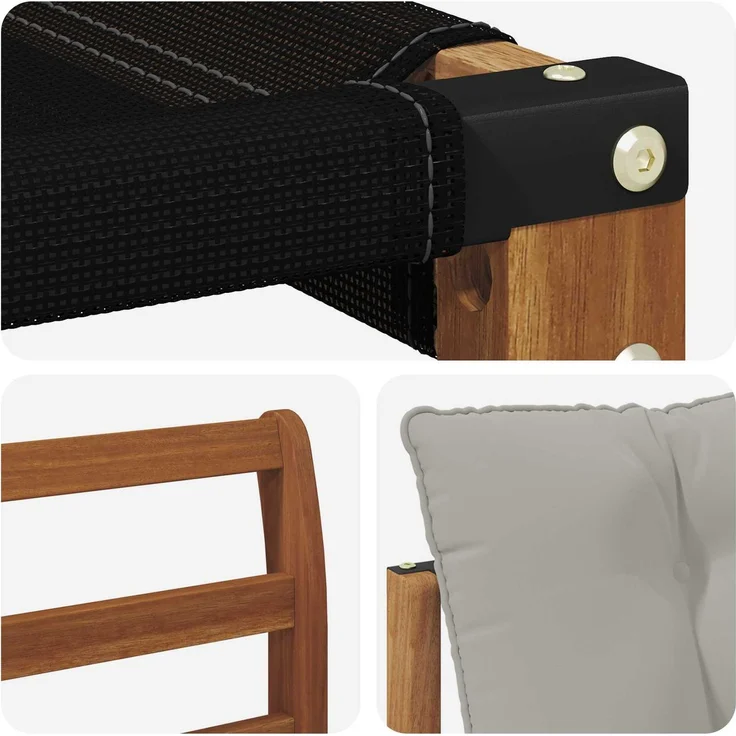 vidaXL Outdoor-Sofagarnitur 6 stk. 6-Sitzer Natur und Hellgrau 3369002 – Bild 7