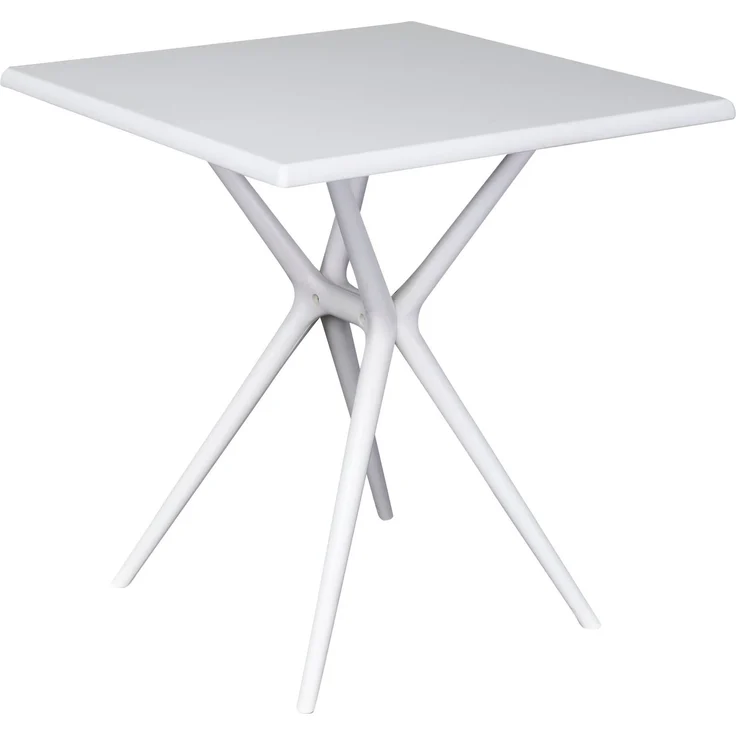 LC Garden »Vesta« Gartentisch Ø70cm eckig weiß Kunststoff Balkontisch Bistrotisch – Bild 1