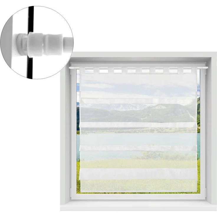Bestlivings 4er Pack Gardinenstange zum Klemmen ohne Bohren, Klemmstange 25-40 cm, Weiß, Ø 10 mm, für Scheiben- & Bistrogardinen, Teleskopstange mit Schraubtechnik – Bild 5