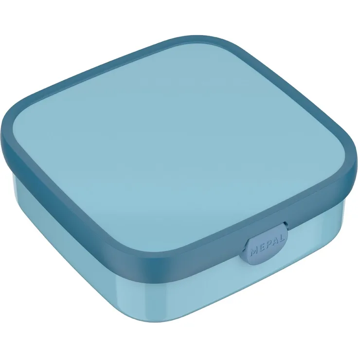 Mepal 'Campus' Brotdose Groß inklusive 2 auslaufsicheren Bento Fächern & Gabel, Kunststoff Cool Blue, 1250 ml