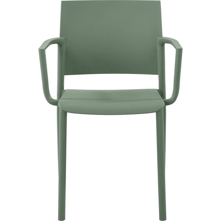 CLP Gartenstuhl wetterfest Valtor UV-beständig mit Armlehnen belastbar bis 150 kg,oliv – Bild 4