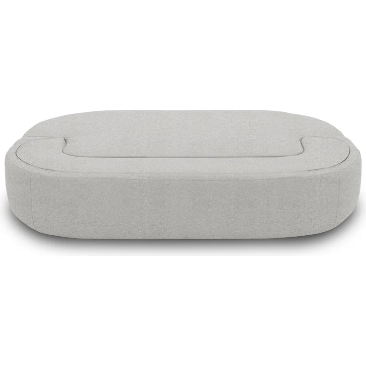 DOMO. collection Sofa 700 019, 2-Sitzer Schlafsofa, Ovale Form, Schlaffunktion, Inklusive Nierenkissen, Federkern Polsterung, 2er Couch, 208 x 115 x 78 (BxTxH), grau – Bild 6