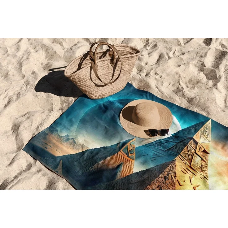 Mijolnir 'Think Like An Egyptian 70' Strandtuch, Mehrfarbig, 70 x 130 cm – Bild 4