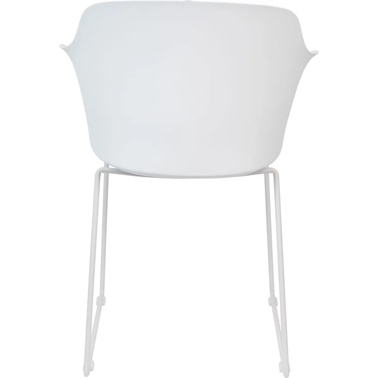 Sessel Tango im 2er-Set, Weiß mit Schalensitz und Stahlgestell 58x54x81,5 cm – Bild 5