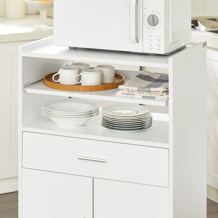 SoBuy FSB09-W Küchenwagen, Spanplatte, Melamin, Weiß, 59 x 92 x 40 cm – Bild 6