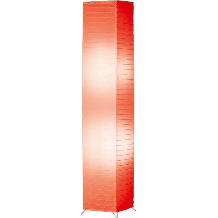 RGB LED Stehleuchte, Papier weiß, dimmbar, Fernbedienung, H 130 cm – Bild 1