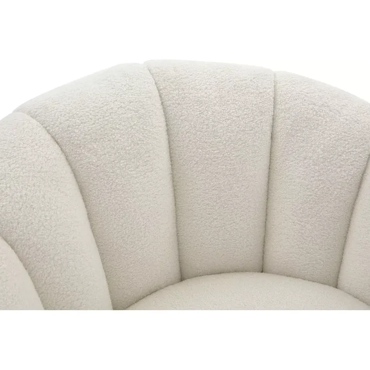 Vente-unique - COSSATO Sessel Stoff Weiß - B 96 cm x H 65 cm x L 96 cm – Bild 4
