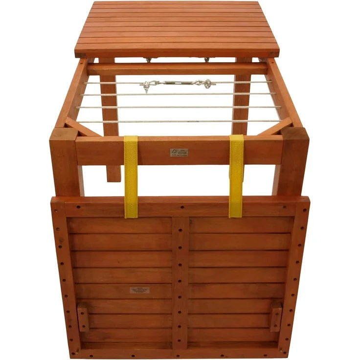DEGAMO Gartentisch (1-St), mit Wäscheständerfunktion, 60x100 cm, Eukalyptus – Bild 7