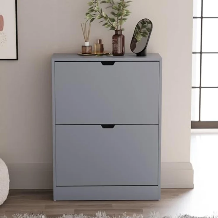 Vida Designs Schuhschrank, Grau, 80H x 60W x 24D – Bild 4